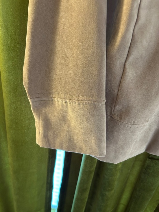 Women’s Vintage Notations Taupe Suede Zip-Front Jacket - Picture 4 of 9